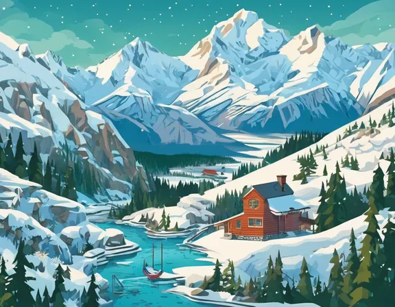 Alaska in the winter image