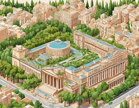 Athens in the spring image