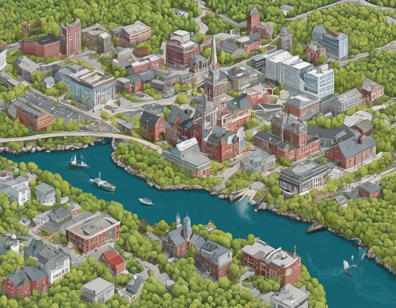 Augusta ME in the spring image