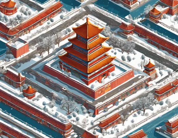 Beijing in the winter image