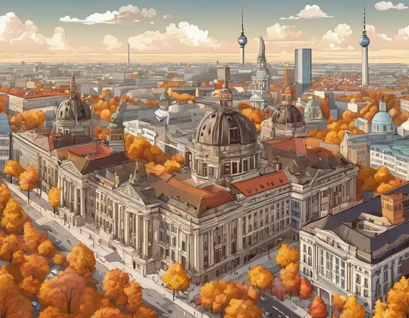 Berlin in the fall image