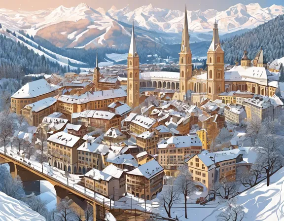 Bern in the winter image