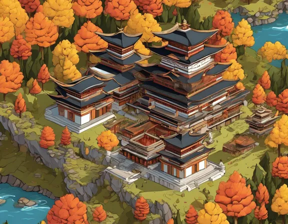 Bhutan in the fall image