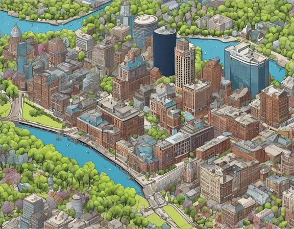 Boston in the spring image