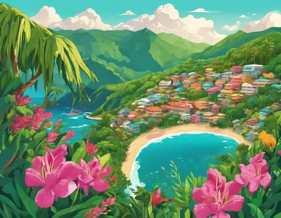 Dominica in the spring image