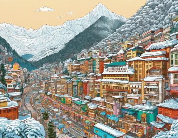 Gangtok in the winter image