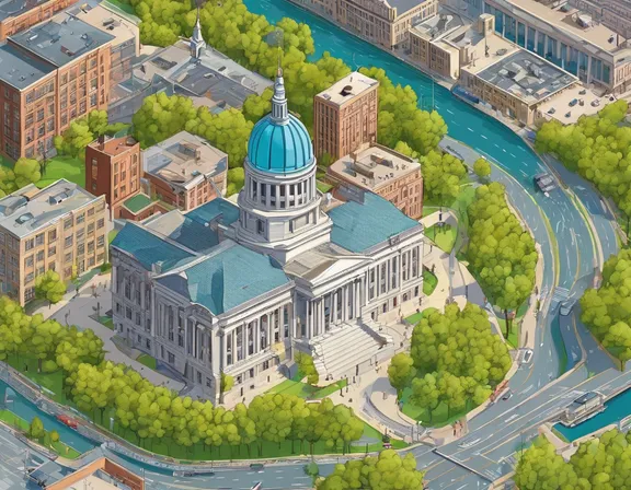 Harrisburg in the spring image