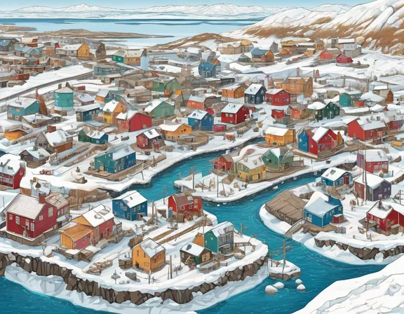 Iqaluit in the winter image