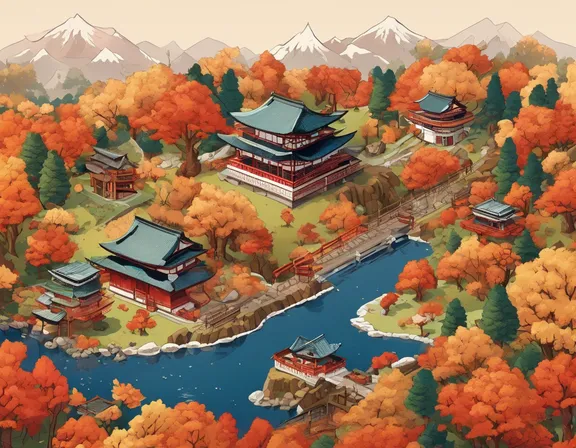 Japan in the fall image