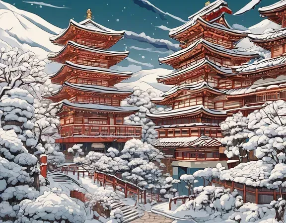 Japan in the winter image