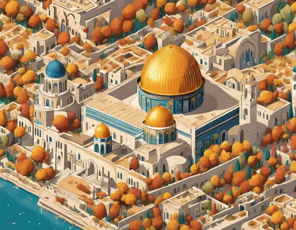 Jerusalem in the fall image