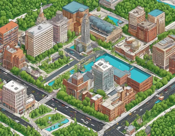 Lansing in the spring image