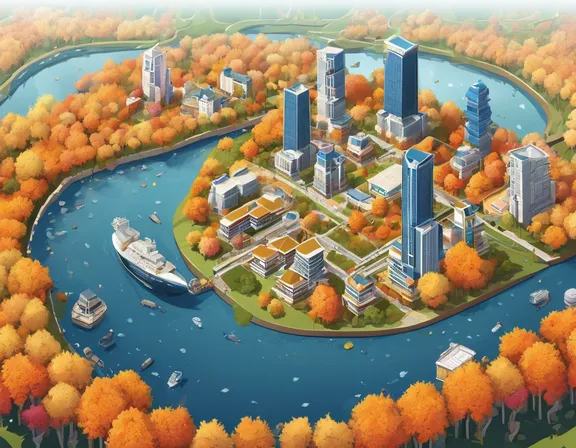 Linyi in the fall image