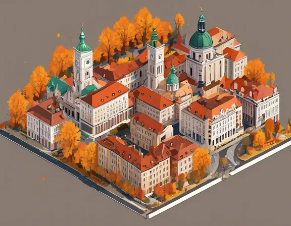 Ljubljana in the fall image