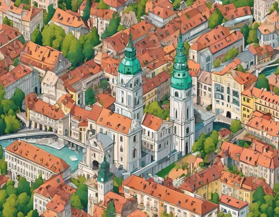 Ljubljana in the spring image