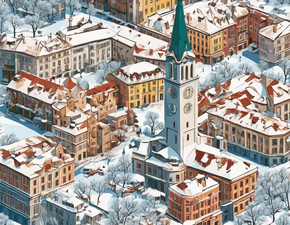 Ljubljana in the winter image