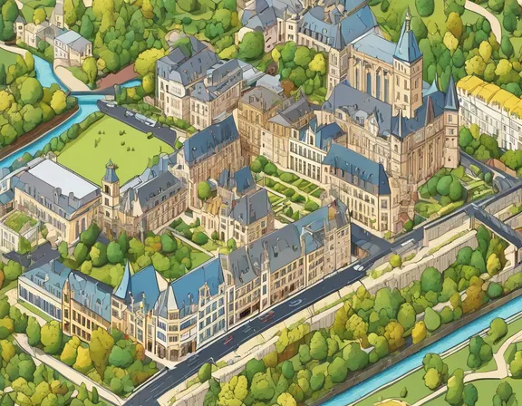 Luxembourg (city) in the spring image