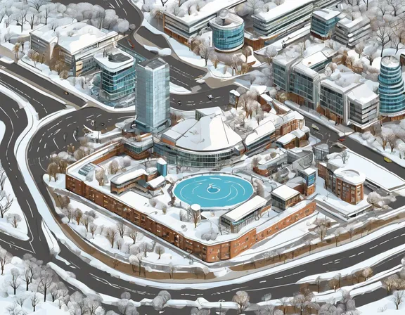 Milton Keynes in the winter image