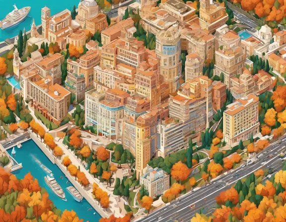 Monaco (city) in the fall image