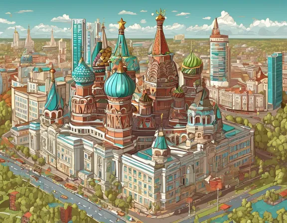 Moscow in the summer image