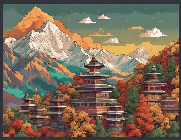 Nepal in the fall image