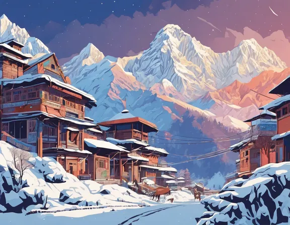 Nepal in the winter image