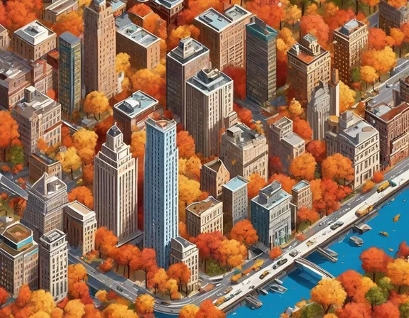 New York City in the fall image