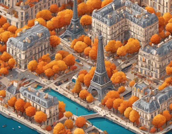 Paris in the fall image