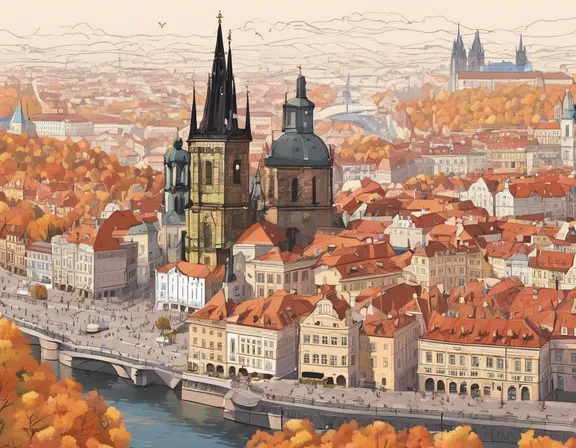 Prague in the fall image