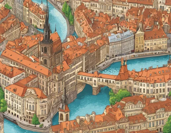 Prague in the spring image