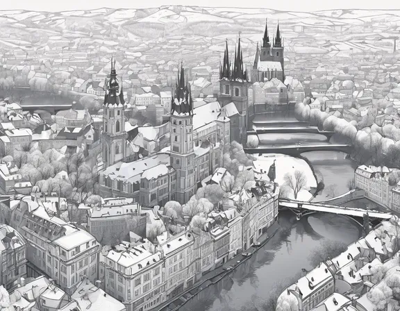 Prague in the winter image