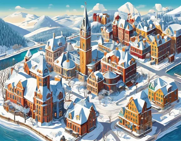 Quebec in the winter image