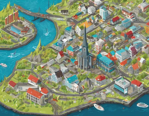 Reykjavik in the spring image