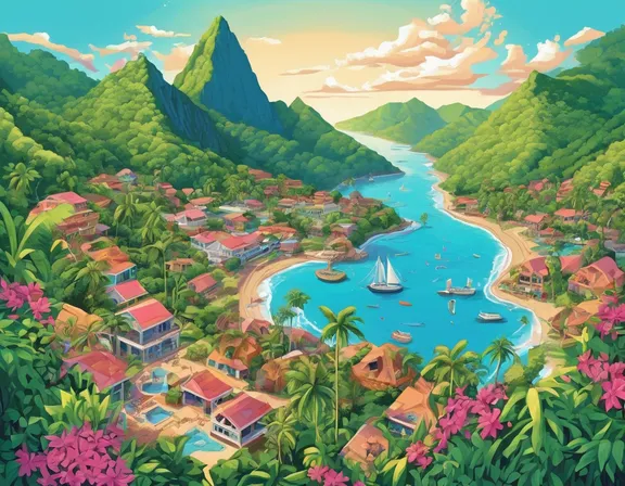 Saint Lucia in the summer image