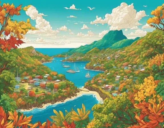 Saint Vincent and the Grenadines in the fall image