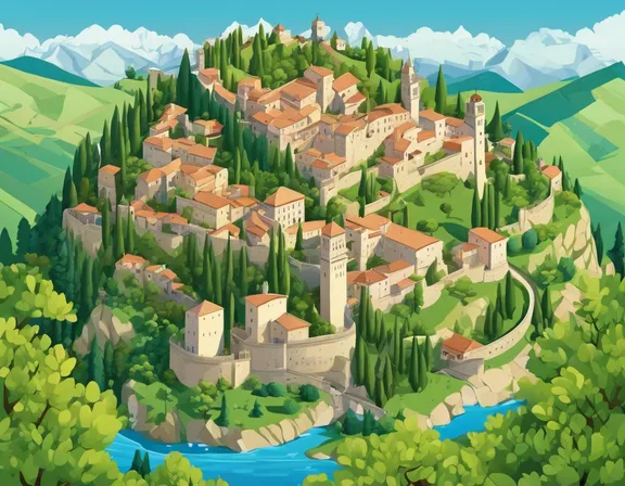 San Marino (country) in the spring image