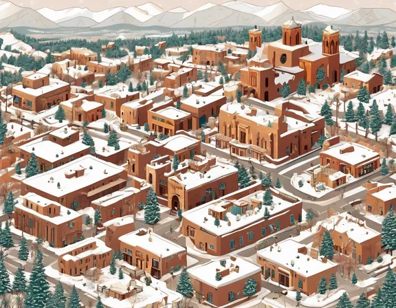 Santa Fe NM in the winter image