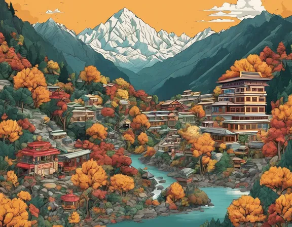 Sikkim in the fall image