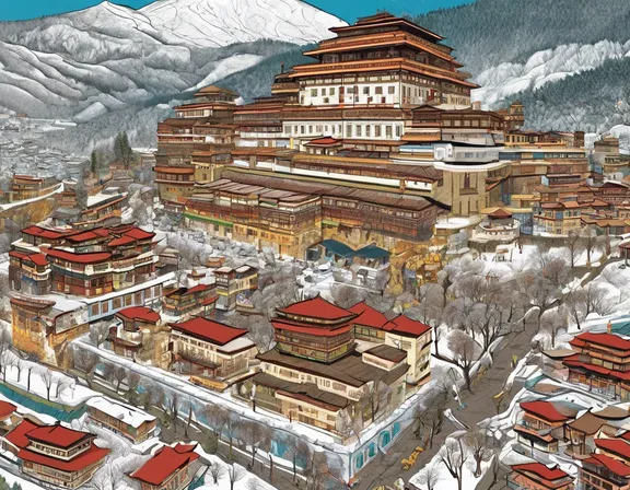 Thimphu in the winter image