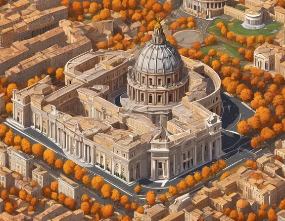 Vatican City in the fall image