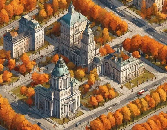 Warsaw in the fall image