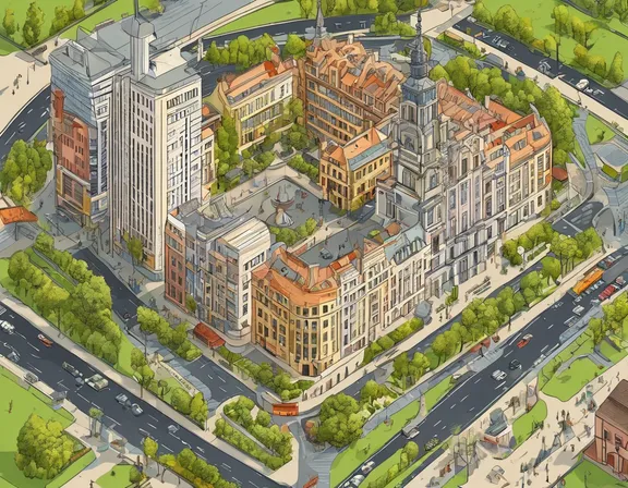 Warsaw in the spring image