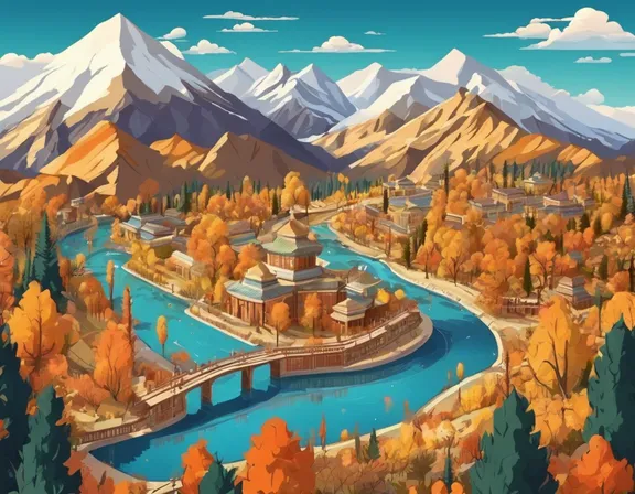 Xinjiang in the fall image