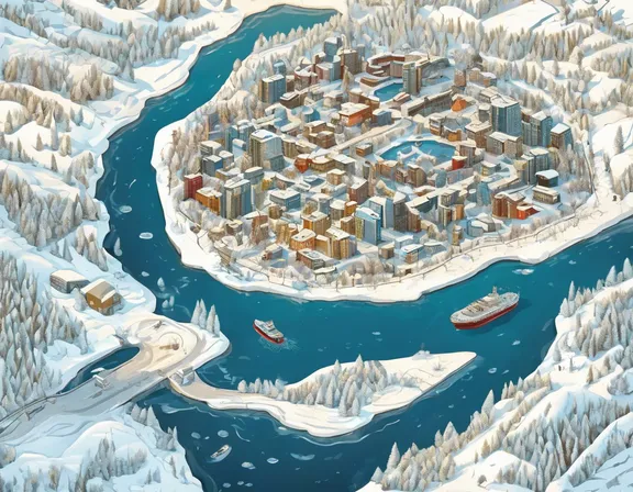 Yellowknife in the winter image