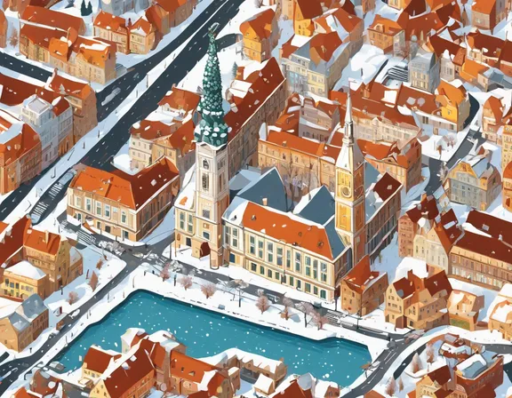 Zagreb in the winter image