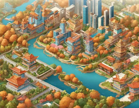 Zhaoqing in the fall image